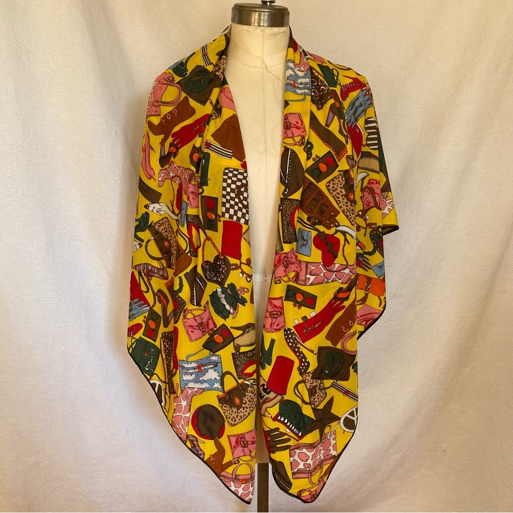 Multi coloured extra large shawl scarf.